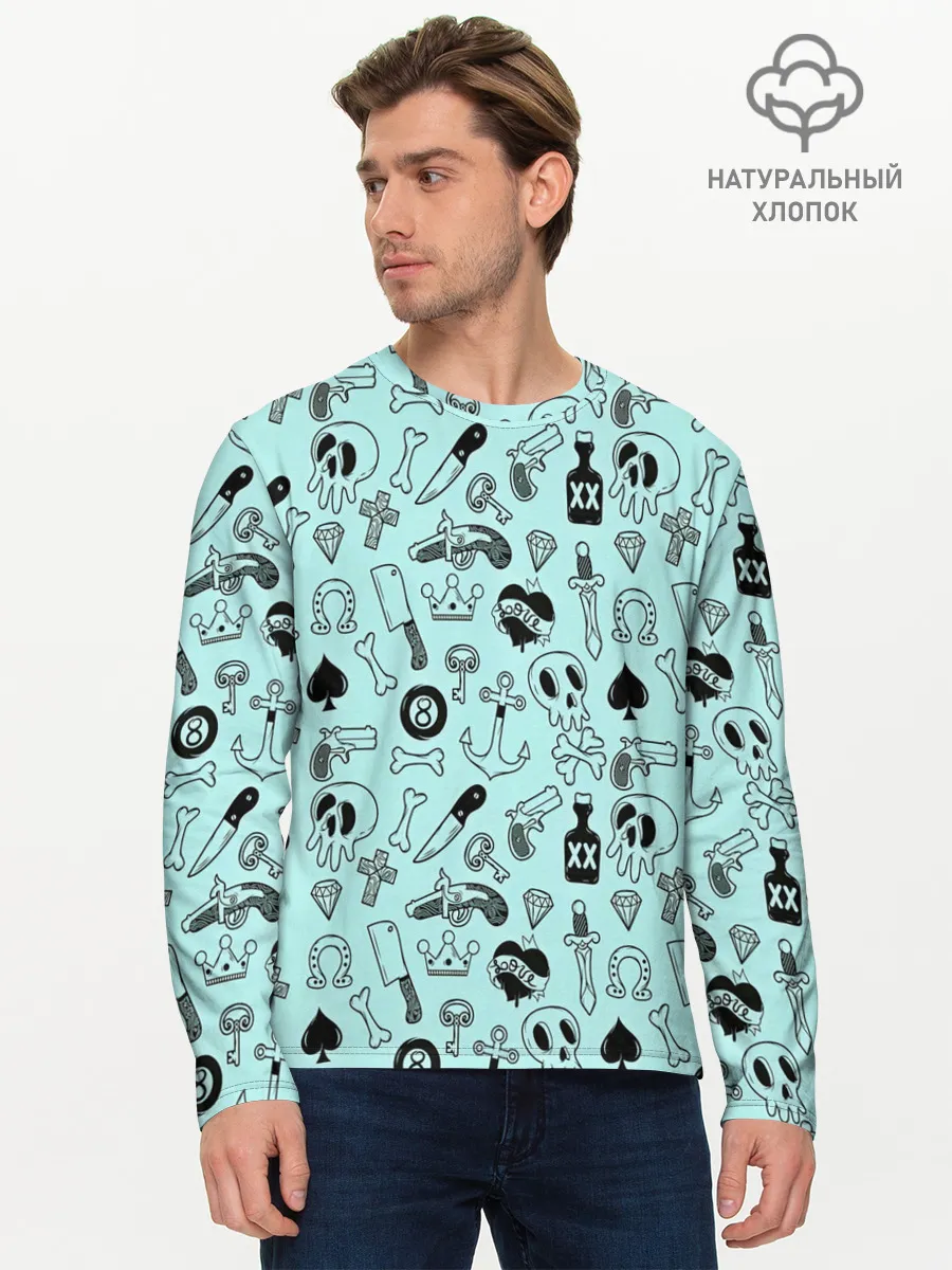 Мужской лонгслив базовый / SkullS