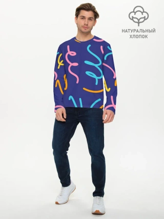 Мужской лонгслив базовый / Одноцветная ячейка