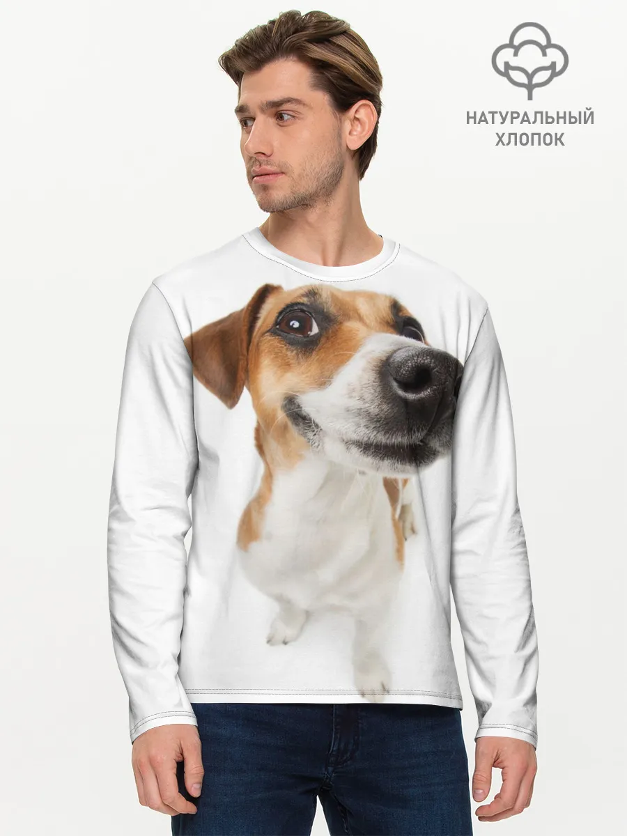 Мужской лонгслив базовый / Собака