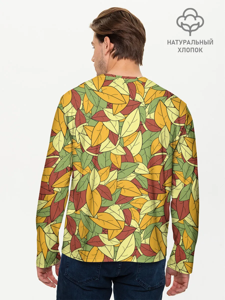 Мужской лонгслив базовый / Яркие осенние листья