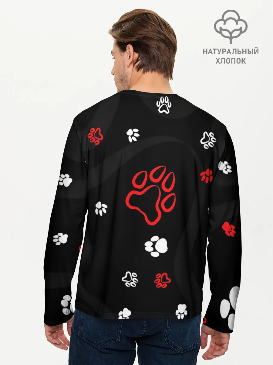 Мужской лонгслив базовый / Большая лапа