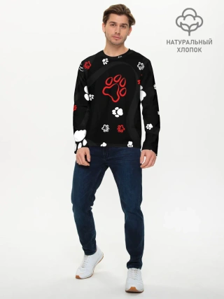 Мужской лонгслив базовый / Большая лапа