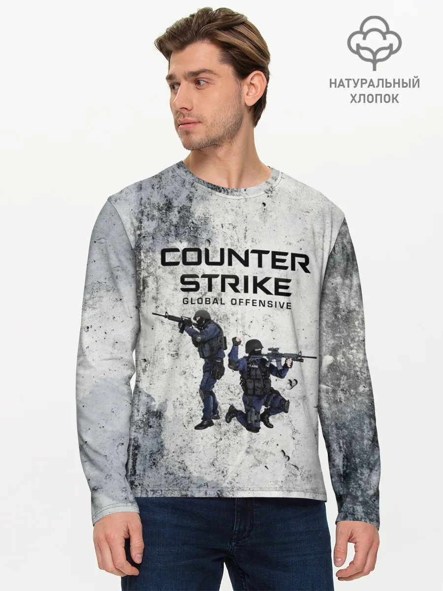 Мужской лонгслив базовый / COUNTER TERRORIST | CS GO