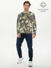 Мужской лонгслив базовый / Камуфляж с костями
