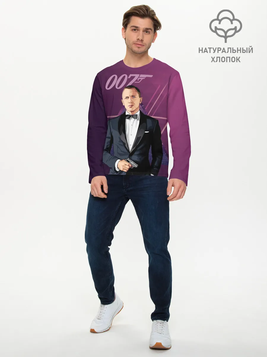 Мужской лонгслив базовый / агент 007 Джеймс Бонд