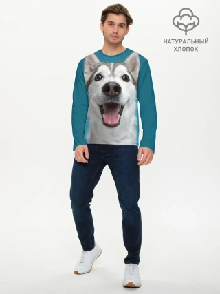 Мужской лонгслив базовый / Хаски