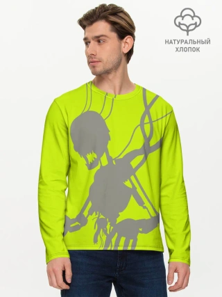 Мужской лонгслив базовый / Силуэт злого духа