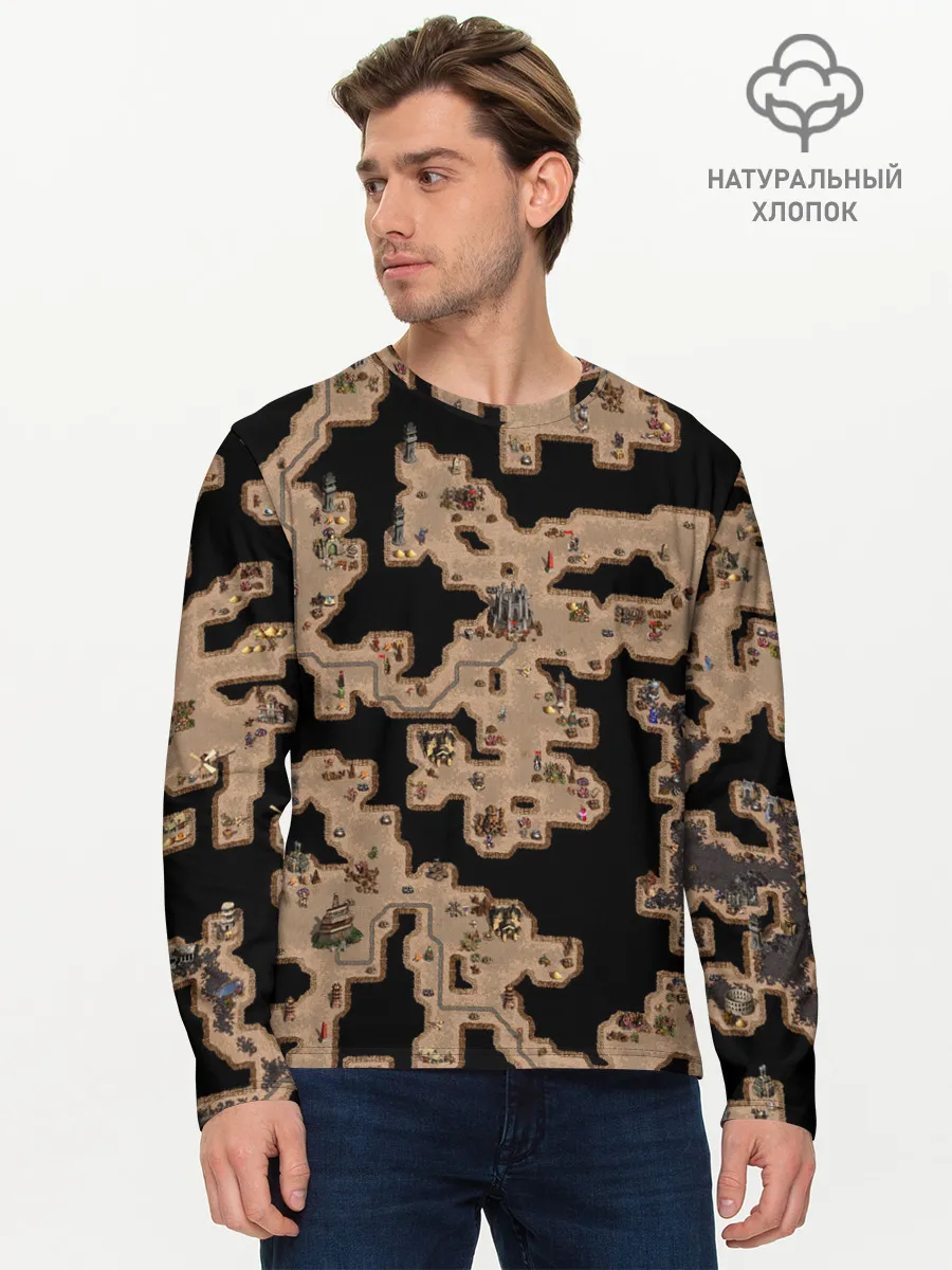 Мужской лонгслив базовый / Heroes III Dungeon Map
