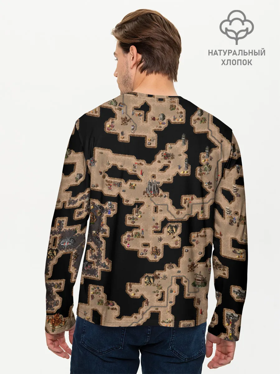 Мужской лонгслив базовый / Heroes III Dungeon Map