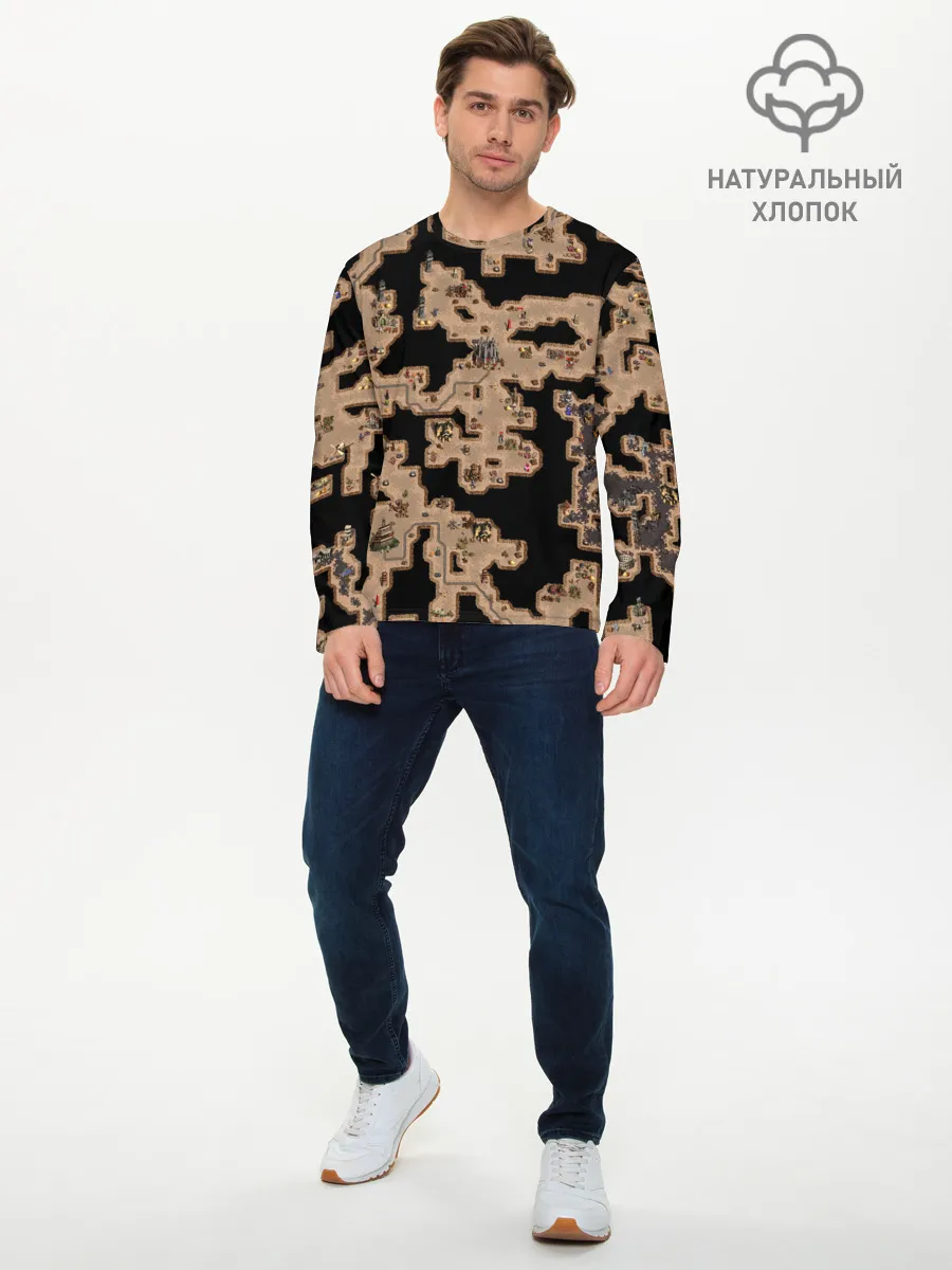 Мужской лонгслив базовый / Heroes III Dungeon Map