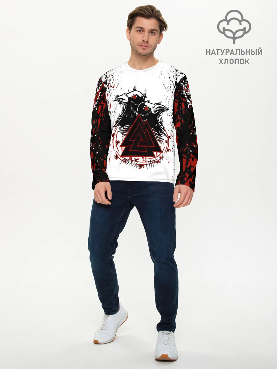 Мужской лонгслив базовый / VALKNUT | RUNES