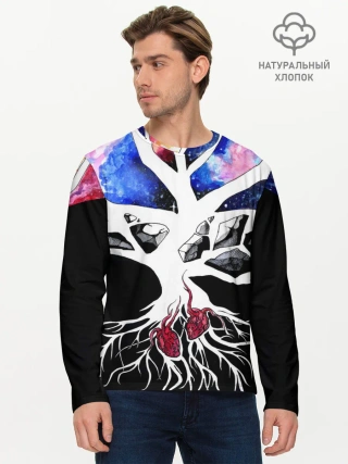 Мужской лонгслив базовый / Звёздные сердца