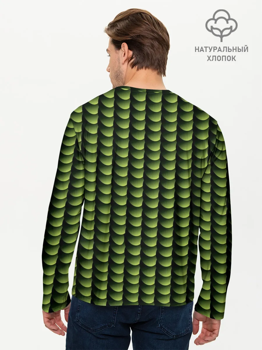 Мужской лонгслив базовый / Digital bamboo