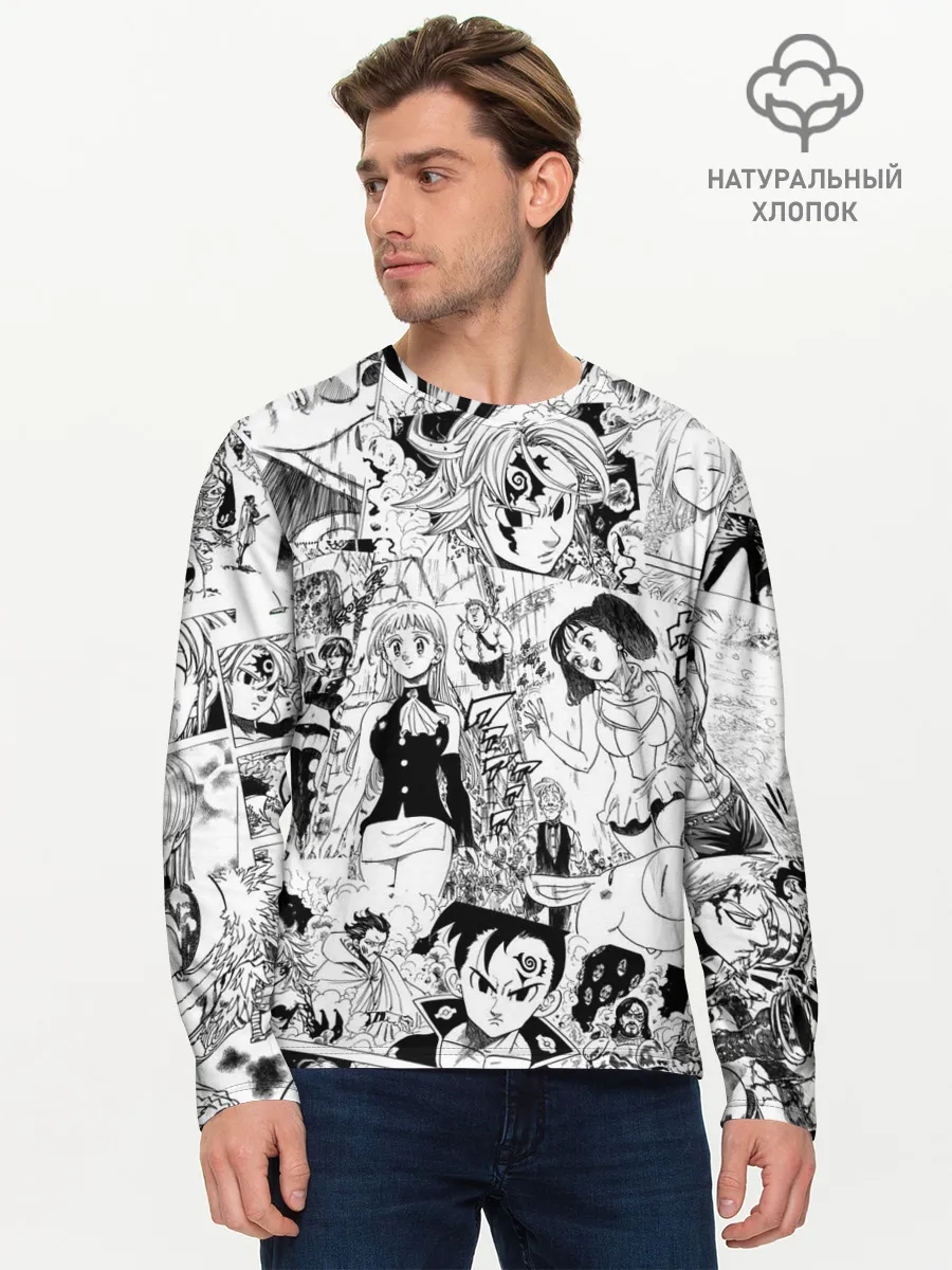 Мужской лонгслив базовый / Семь смертных грехов, манга