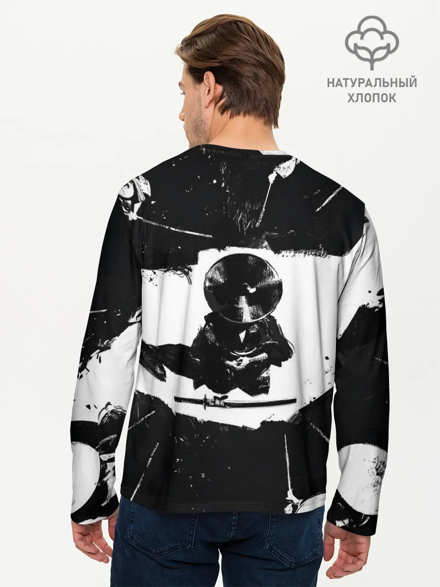 Мужской лонгслив базовый / Ghost of Tsushim | Призрак Цусимы