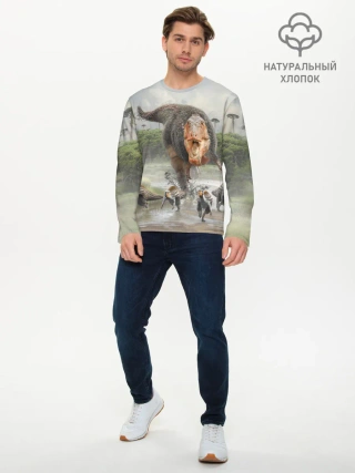 Мужской лонгслив базовый / Т-Рекс | Динозавр | Dino