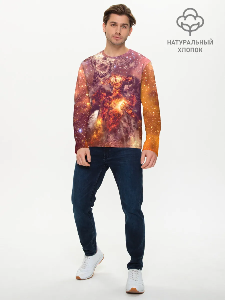 Мужской лонгслив базовый / ДЬЯВОЛ | GALAXY DIABLO
