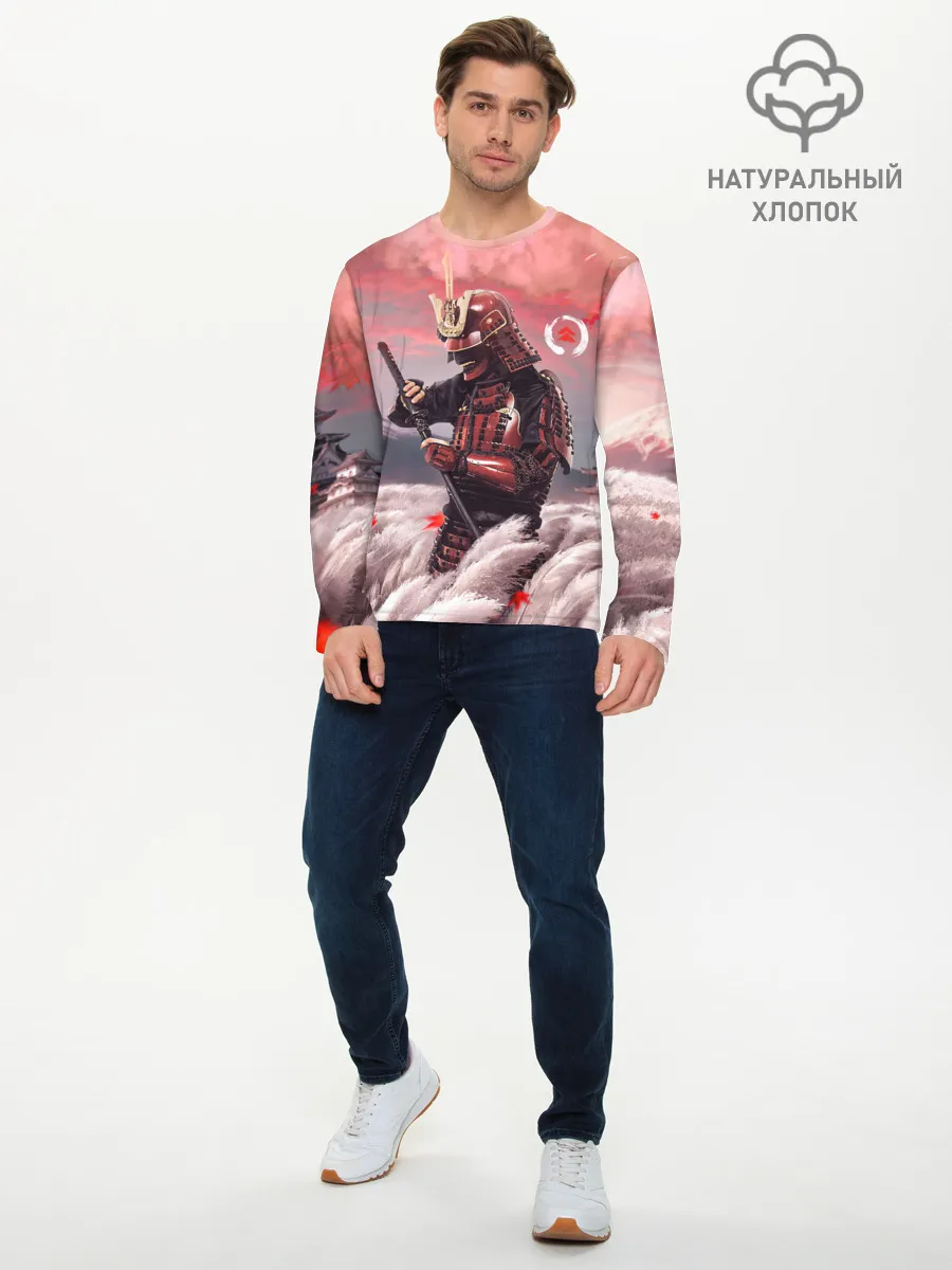 Мужской лонгслив базовый / Ghost of Tsushim | Призрак Цусимы