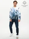 Мужской лонгслив базовый / Абстрактная мазаика витраж