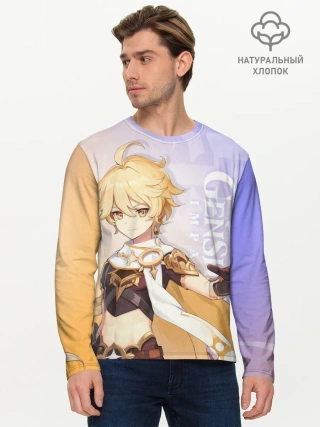 Мужской лонгслив базовый / Genshin Impact, Путешественник