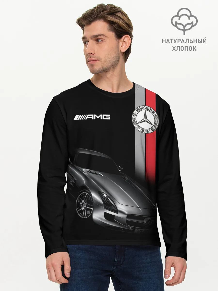 Мужской лонгслив базовый / MERCEDES BENZ AMG