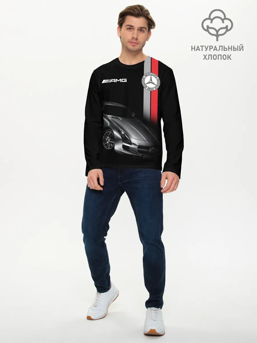 Мужской лонгслив базовый / MERCEDES BENZ AMG