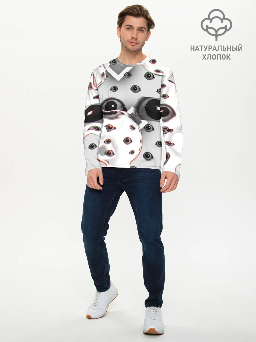 Мужской лонгслив базовый / они наблюдают за тобой