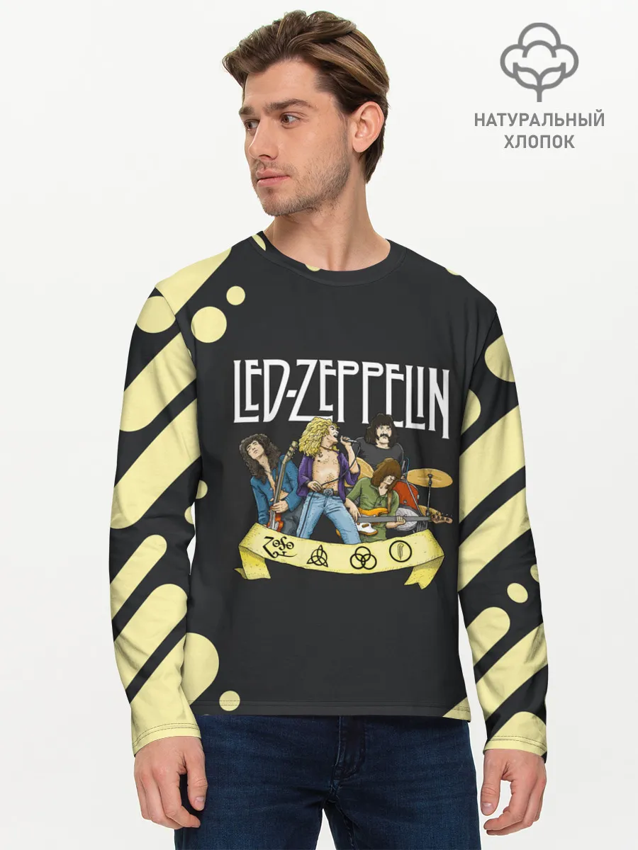 Мужской лонгслив базовый / LED ZEPPELIN | ЛЕД ЗЕППЕЛИН