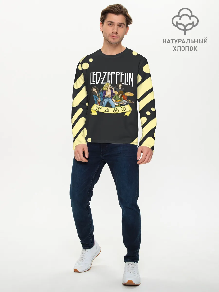 Мужской лонгслив базовый / LED ZEPPELIN | ЛЕД ЗЕППЕЛИН