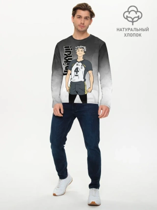 Мужской лонгслив базовый / Котаро Бокуто / Bokuto Kotaro