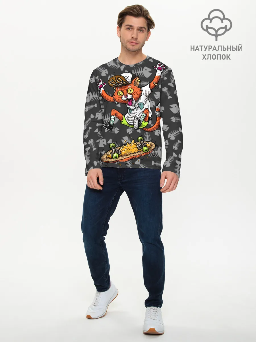 Мужской лонгслив базовый / SK8CAT