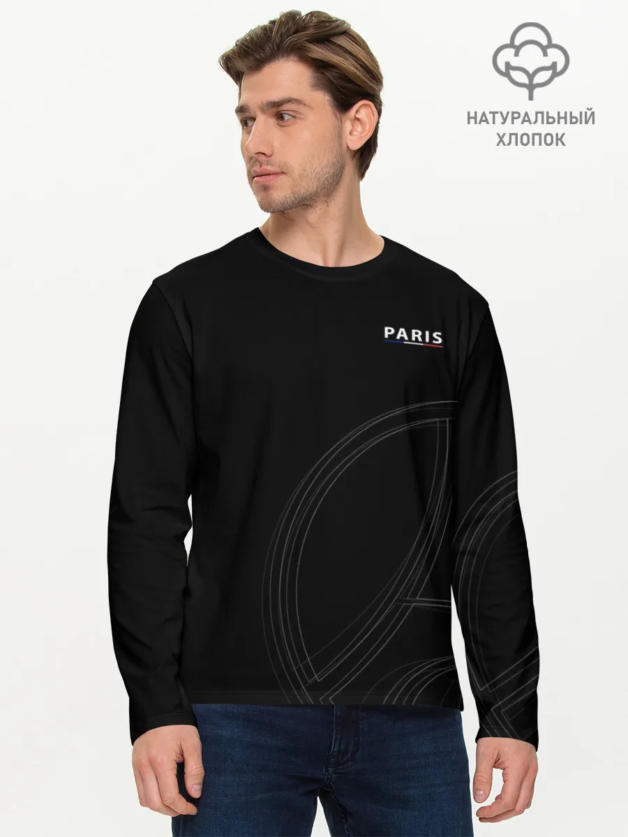 Мужской лонгслив базовый / PSG | Core Big Logo Black