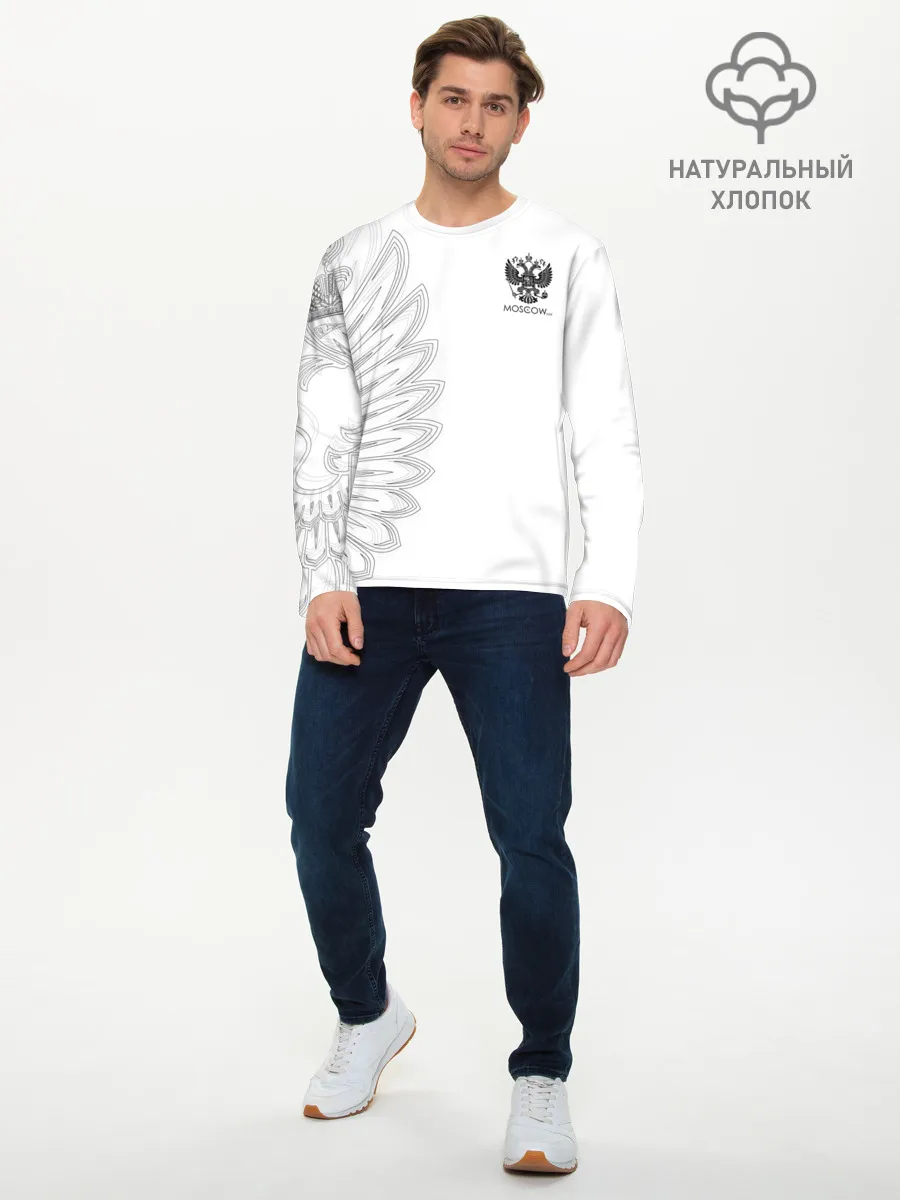 Мужской лонгслив базовый / Russia | MSKSide Colorless