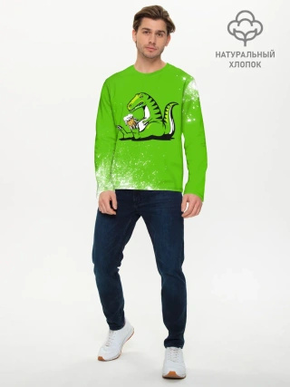Мужской лонгслив базовый / Пивозавр - Краска