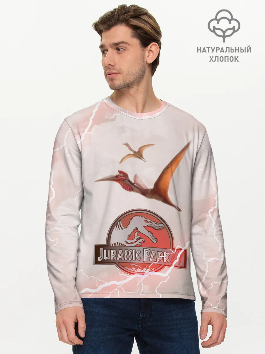Мужской лонгслив базовый / Птеродактили | Мир Юрского Периода