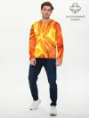 Мужской лонгслив базовый / Желто-оранжевая абстракция