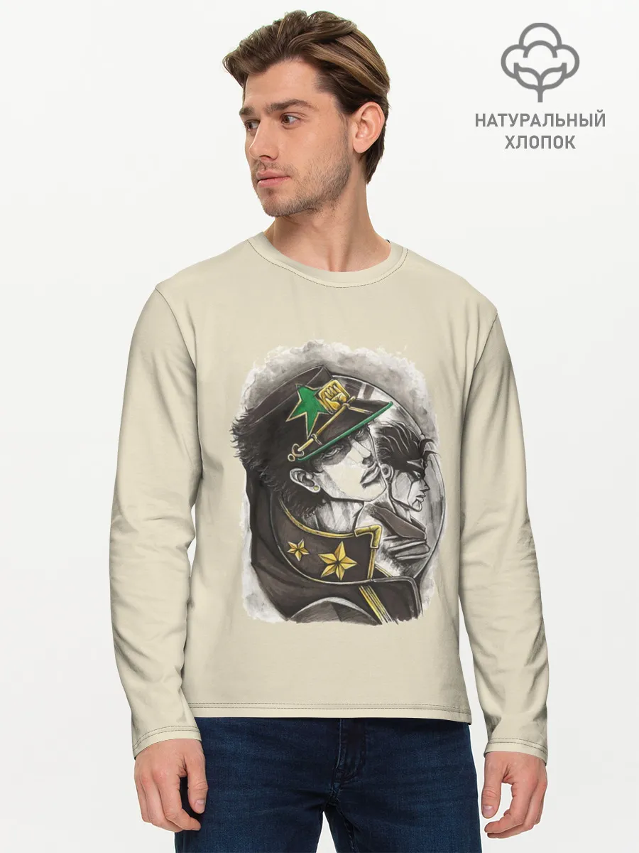 Мужской лонгслив базовый / Jotaro Kujo