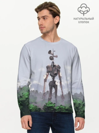 Мужской лонгслив базовый / СИРЕНОГОЛОВЫЙ / ЛЕС
