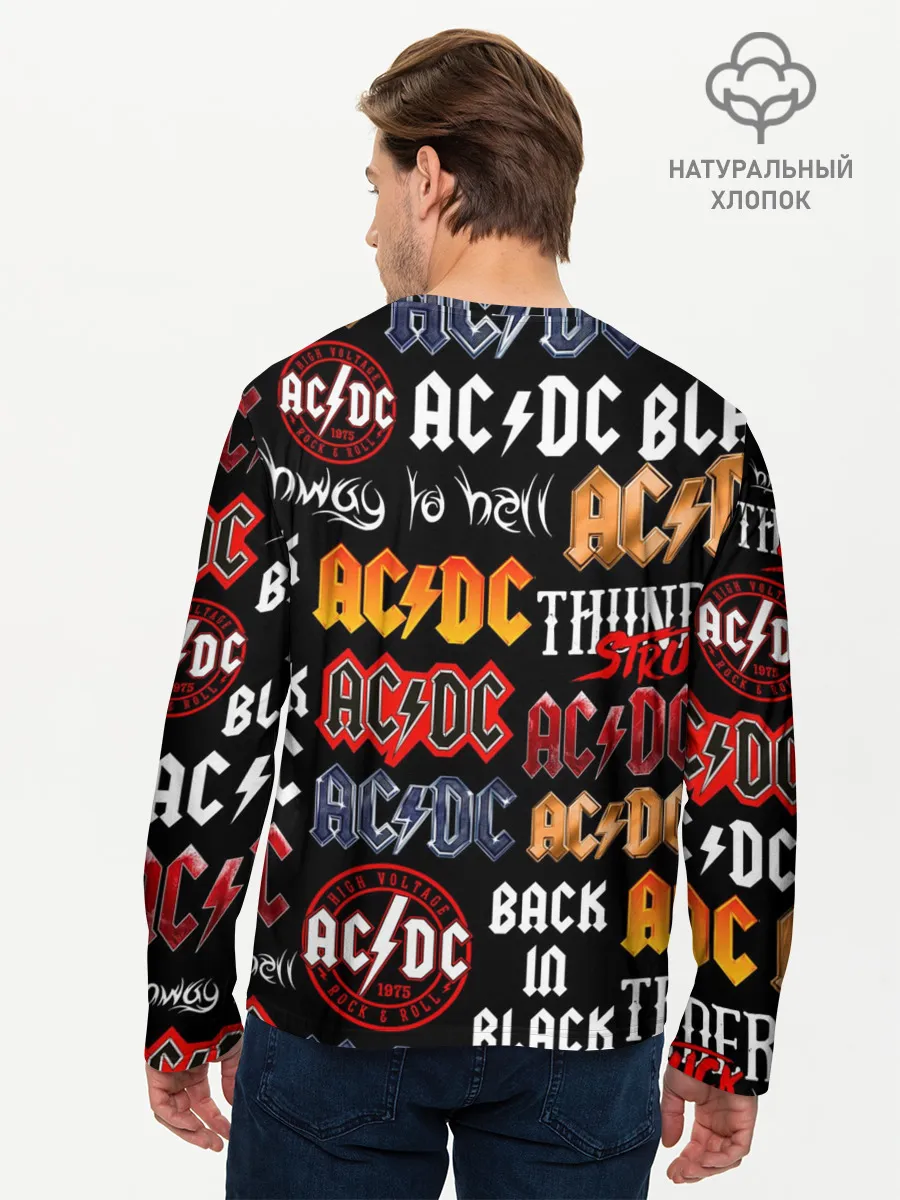Мужской лонгслив базовый / AC DC LOGOBOMBING