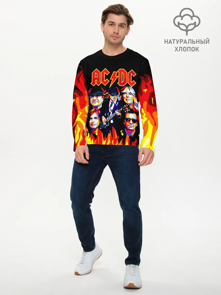 Мужской лонгслив базовый / AC DC HIGHWAY TO HELL