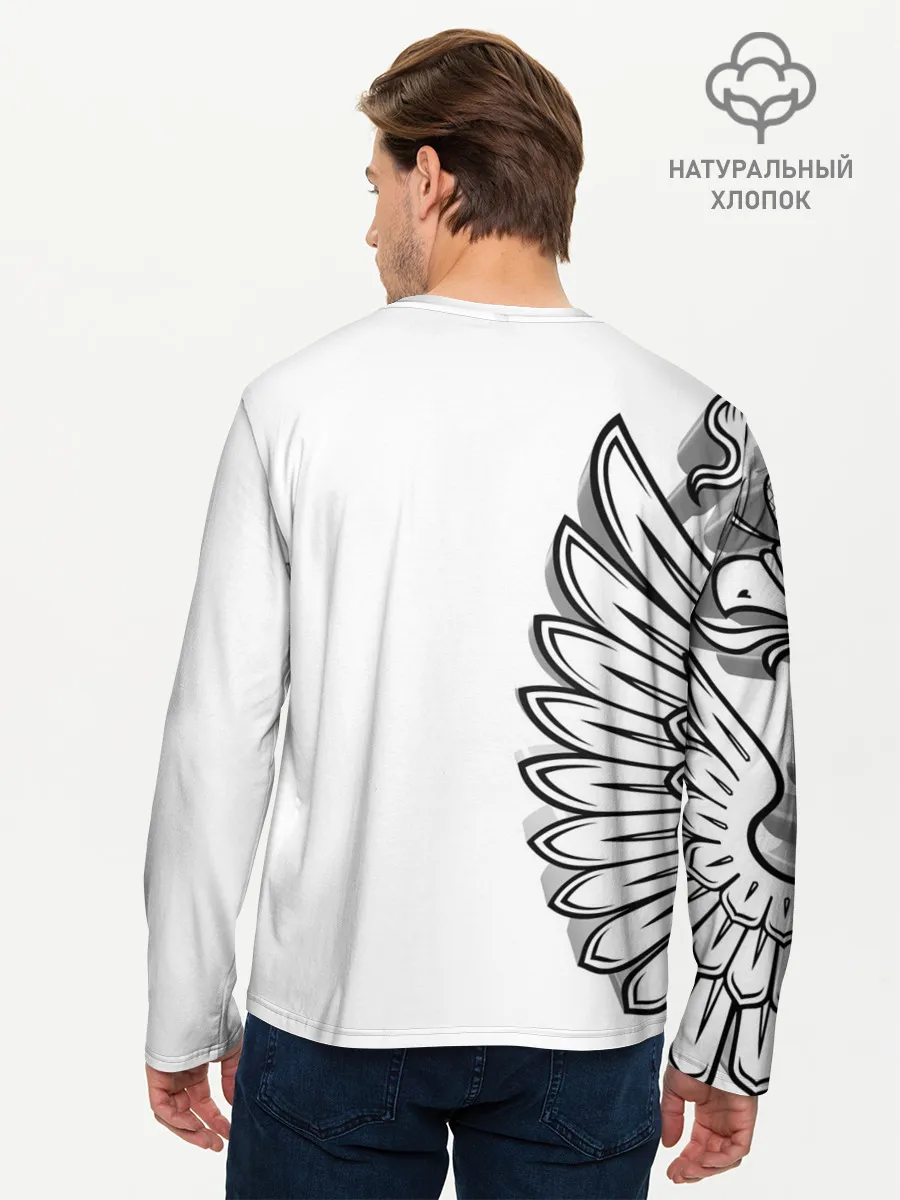 Мужской лонгслив базовый / Russia | MSKSide 3D Logo