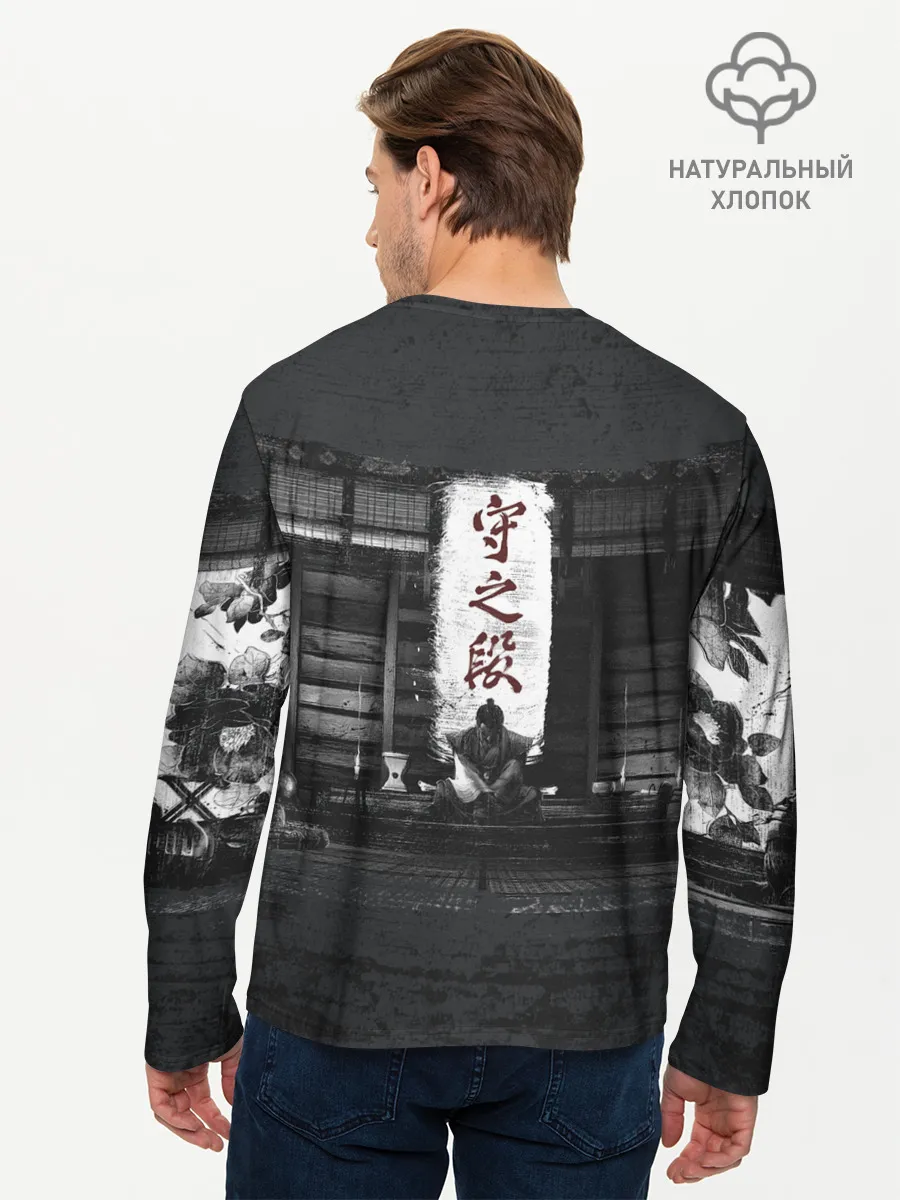 Мужской лонгслив базовый / Самурай | Призрак Цусимы