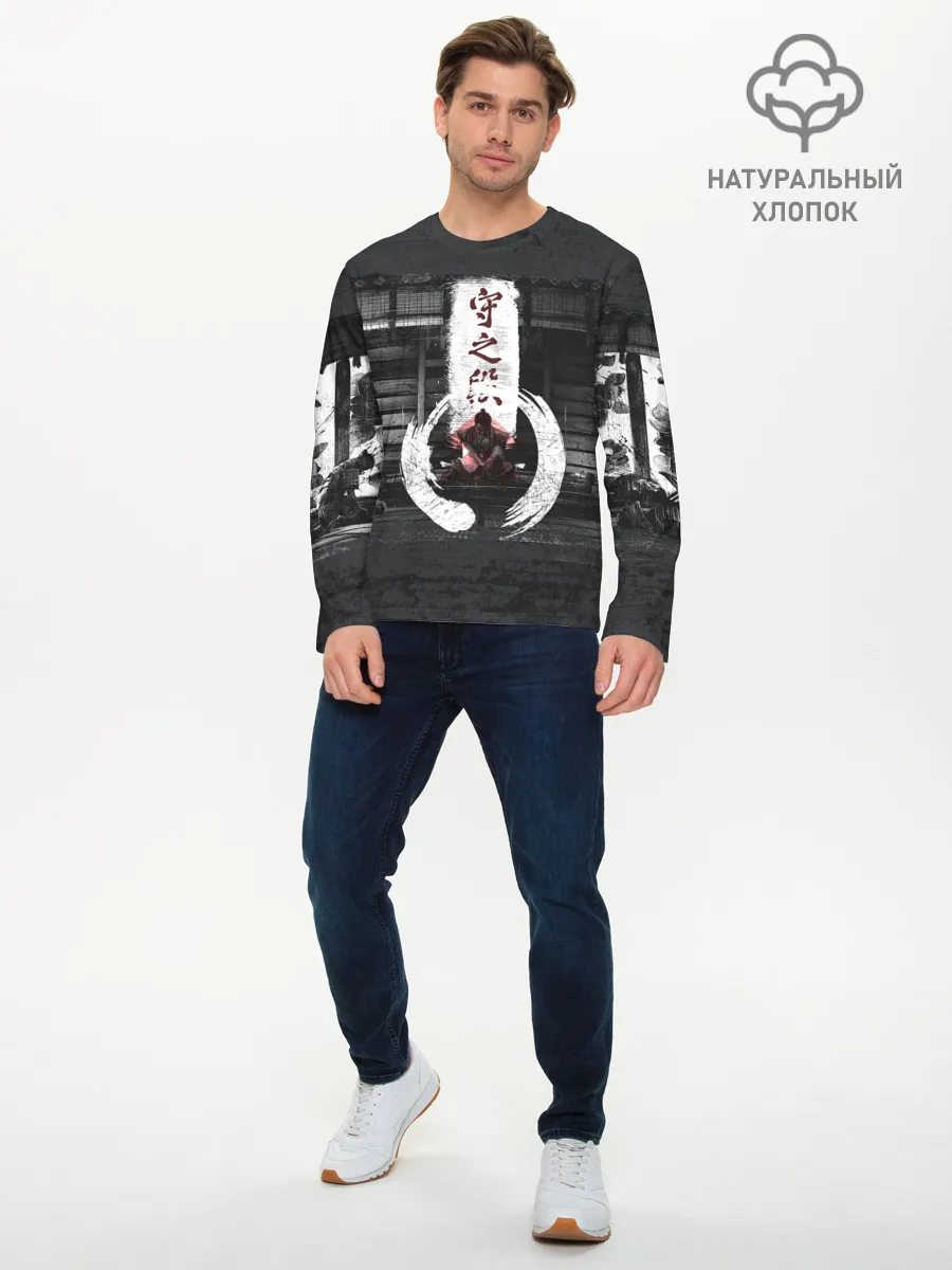 Мужской лонгслив базовый / Самурай | Призрак Цусимы