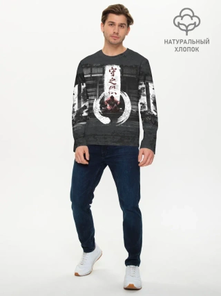 Мужской лонгслив базовый / Самурай | Призрак Цусимы