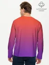 Мужской лонгслив базовый / Оранжевый и Фиолетовый