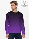 Мужской лонгслив базовый / Ночной градиент | Фиолетовый