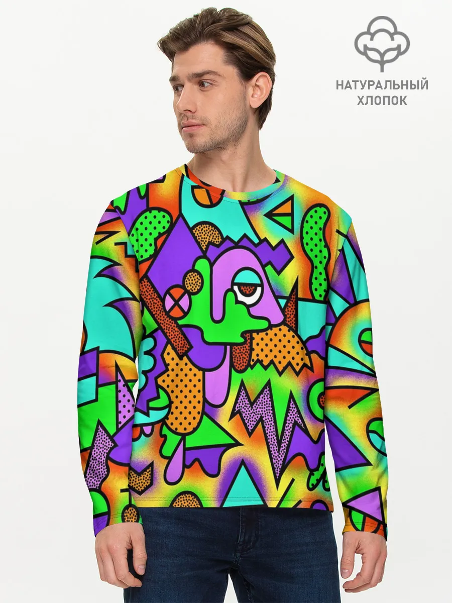 Мужской лонгслив базовый / Хаус в душе и голове