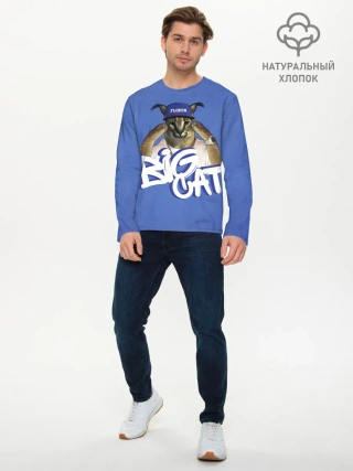 Мужской лонгслив базовый / Big Cat Floppa