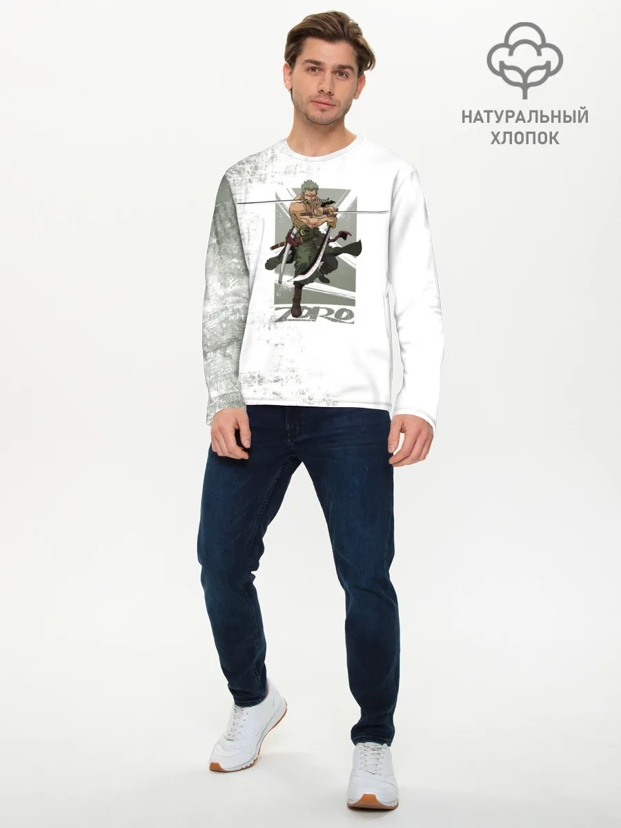 Мужской лонгслив базовый / Зоро One Piece. Большой куш
