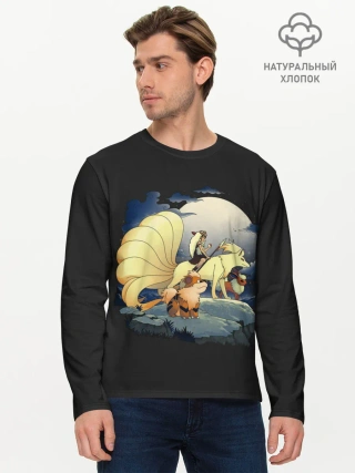 Мужской лонгслив базовый / Принцесса Мононоке х Покемоны